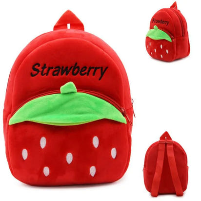 Berry Buddies: Cartoon Strawberry Plush Backpack for Kids - The Little Big Store