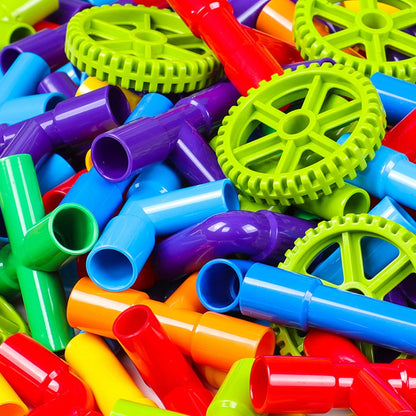 Pipeline Adventures: 38-306 Construction Water Pipe Building Blocks - The Little Big Store