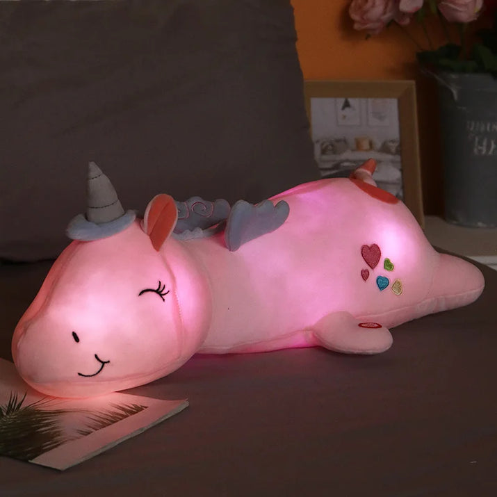 Cute Glowing LED Light Unicorn Plush Toys - The Little Big Store