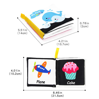 Coolplay Baby Sensory Cloth Books: Soft, Rustle & Rattle Early Learning Toys (0-12 Months) - The Little Big Store