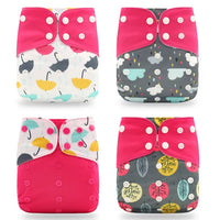 4Pcs/Set Waterproof & Reusable Cloth Diaper Covers - Fashionable Essentials for Your Little Trendsetter! - The Little Big Store