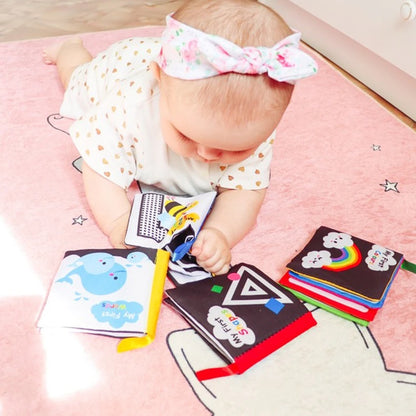 Coolplay Baby Sensory Cloth Books: Soft, Rustle & Rattle Early Learning Toys (0-12 Months) - The Little Big Store