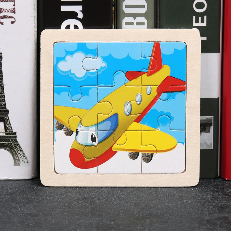 Critter Commute: Baby Animal Traffic Wooden Tangram Puzzle - The Little Big Store