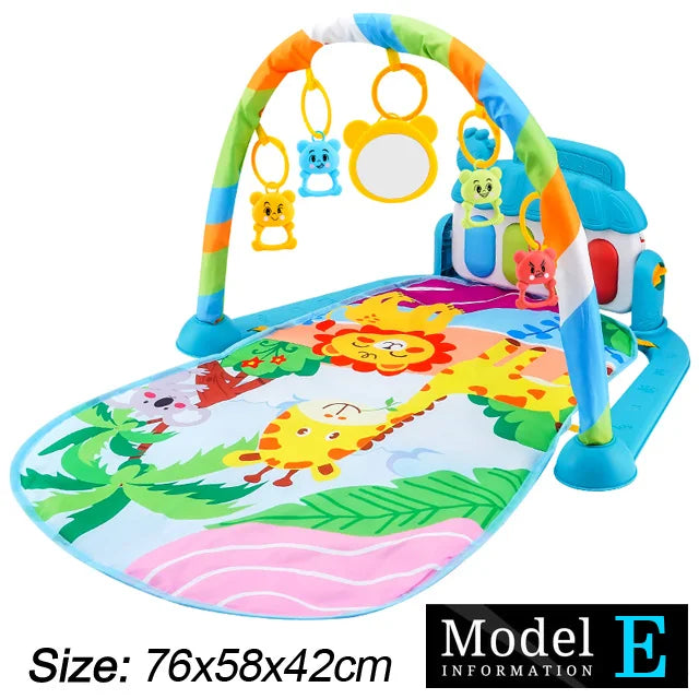 Baby Music Play Gym: Fitness Stand with Piano, Crawling Blanket, and Pedal Game Pad