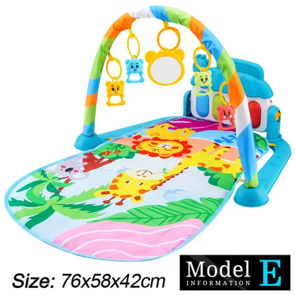 Baby Music Play Gym: Fitness Stand with Piano, Crawling Blanket, and Pedal Game Pad