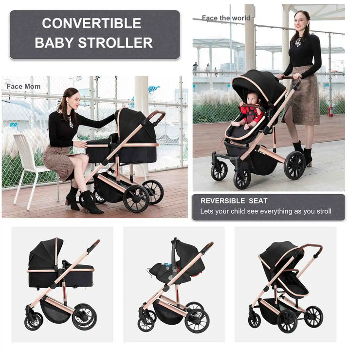 WanderWheels: 3-in-1 Portable Baby Stroller & Car Seat Combo - The Little Big Store