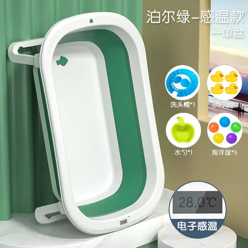 Versatile and Convenient: Children's Folding Bathtub Set! 🛁👶🌟 - The Little Big Store