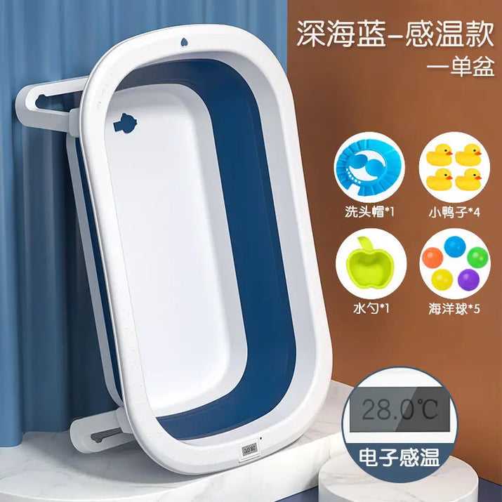 Versatile and Convenient: Children's Folding Bathtub Set! 🛁👶🌟 - The Little Big Store