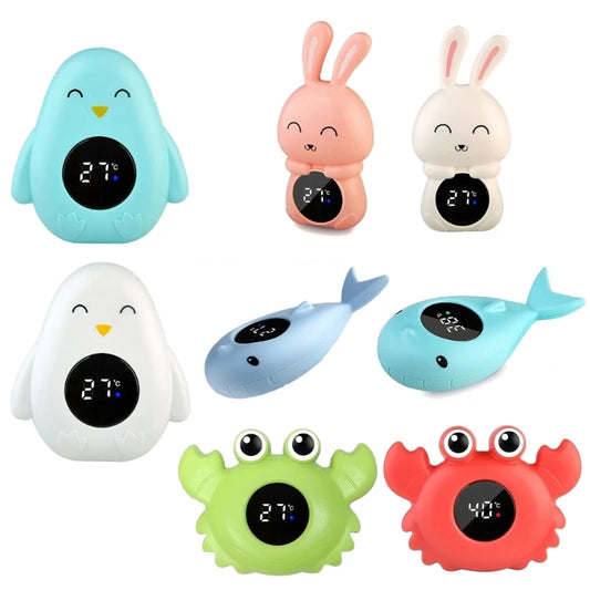 Cartoon LED Digital Bath Thermometer: Fun and Safe Water Temperature Meter for Kids' Bath Time