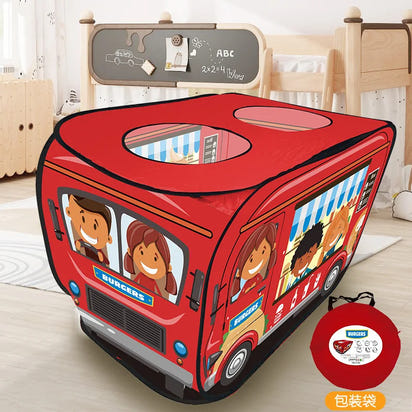 🚗🌟 Drive into Fun with Our Kid Foldable Car-Themed Play Tent! - The Little Big Store