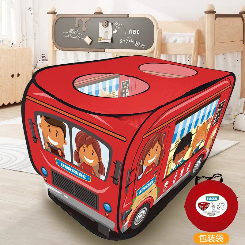 🚗🌟 Drive into Fun with Our Kid Foldable Car-Themed Play Tent! - The Little Big Store