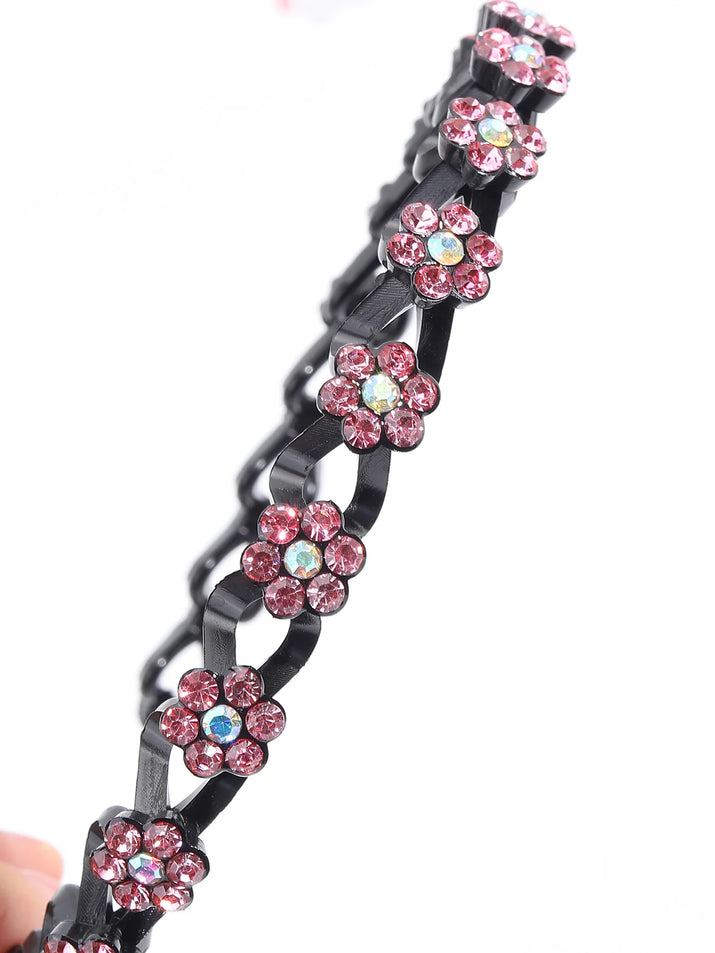 Radiant Waves: Non-slip Rhinestone Headbands for Women and Girls! - The Little Big Store