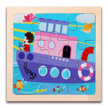 Whimsical Woodworks: Interactive Kids' Wooden Puzzles - Dive into Adventure! - The Little Big Store