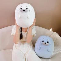 Snuggle Up with our Kawaii Round Seal Plush Doll! - The Little Big Store