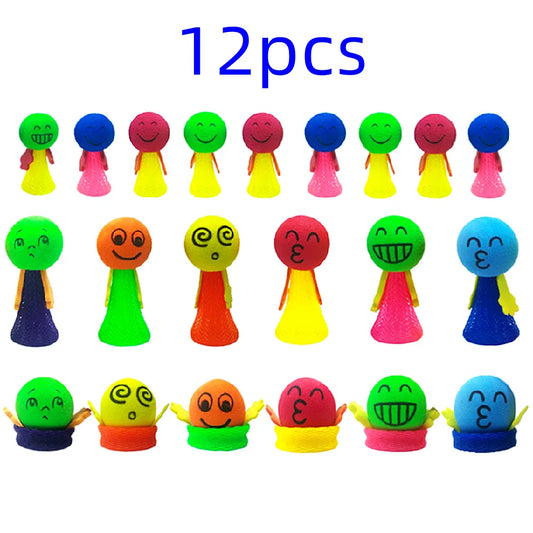 Bounce into Fun: 12Pcs Bouncing Doll Games - Perfect Party Goodies for Kids' Birthdays and More! - The Little Big Store