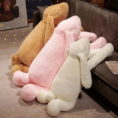 SnuggleBunny™ Extra-Large Plush: The Ultimate Long-Eared Huggable Rabbit Pillow - The Little Big Store