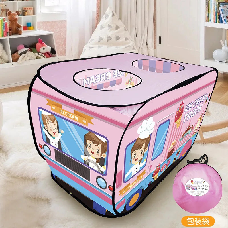 🚗🌟 Drive into Fun with Our Kid Foldable Car-Themed Play Tent! - The Little Big Store