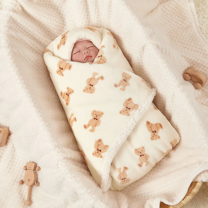 🌨️👶 Winter Baby Blanket: Cozy Fleece Warm Quilt for Newborns! 🌟🍼 - The Little Big Store