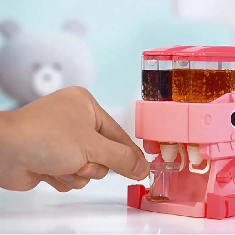 Dino Dual Drink Delight: Kids' Pink and Blue Water Dispenser Toy