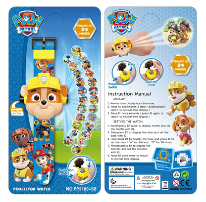Cartoon Paw Patrol 3D Projection Watch: Chase, Rubble, Marshall, Skye Anime Digital Watches - Fun Children's Toy Wristband Watch - The Little Big Store