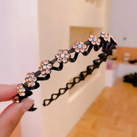 Radiant Waves: Non-slip Rhinestone Headbands for Women and Girls! - The Little Big Store