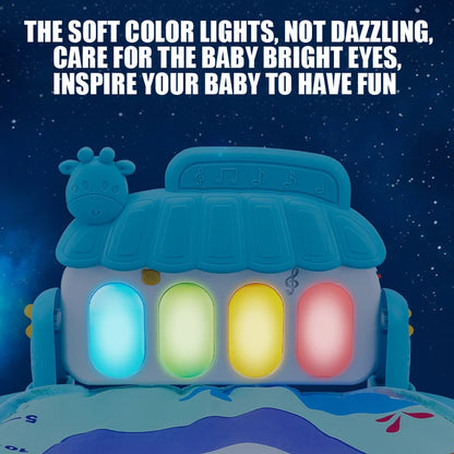 Baby Music Play Gym: Fitness Stand with Piano, Crawling Blanket, and Pedal Game Pad