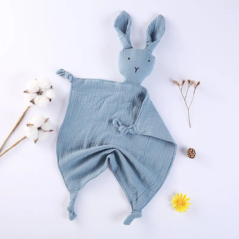 Snuggle in Softness: Baby Rabbit Muslin Blanket Duo! - The Little Big Store