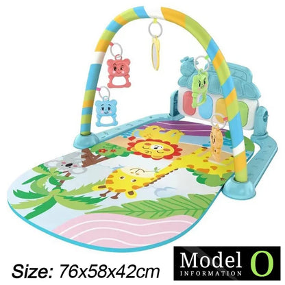 Baby Music Play Gym: Fitness Stand with Piano, Crawling Blanket, and Pedal Game Pad