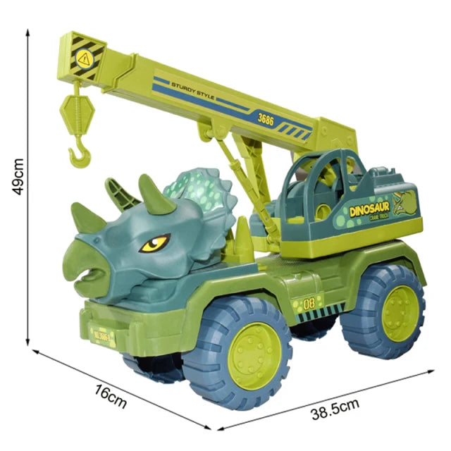 Roar into Learning Fun with Dinosaur Engineering Car Construction Toy! - The Little Big Store