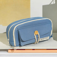 ✏️🎒 Student Cute Pencil Bag: Button Cotton Cord Cloth Stationery Bag - Large Capacity Storage Bag for School Supplies! 🌟📚 - The Little Big Store