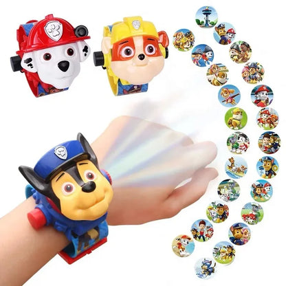 Cartoon Paw Patrol 3D Projection Watch: Chase, Rubble, Marshall, Skye Anime Digital Watches - Fun Children's Toy Wristband Watch - The Little Big Store