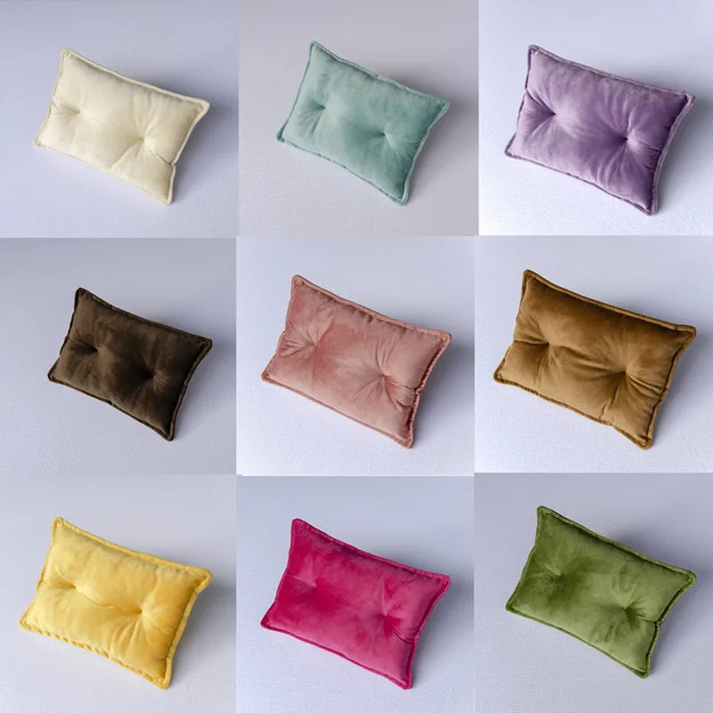 Velvet Dreams: Mini Baby Pillow Mat for Newborn Photography 🌟📸👶 - The Little Big Store