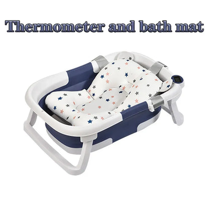 Smart Splash Tub: Foldable Baby Bathtub with Real-time Temperature Monitoring! 🛁👶🌡️ - The Little Big Store