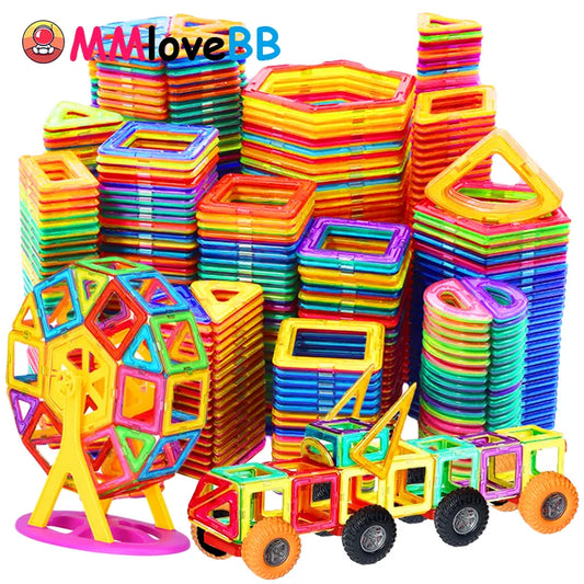 Big Size Magnetic Blocks Set: Plus Magnetic Designer Constructor Set, Perfect Building Toys for Boys