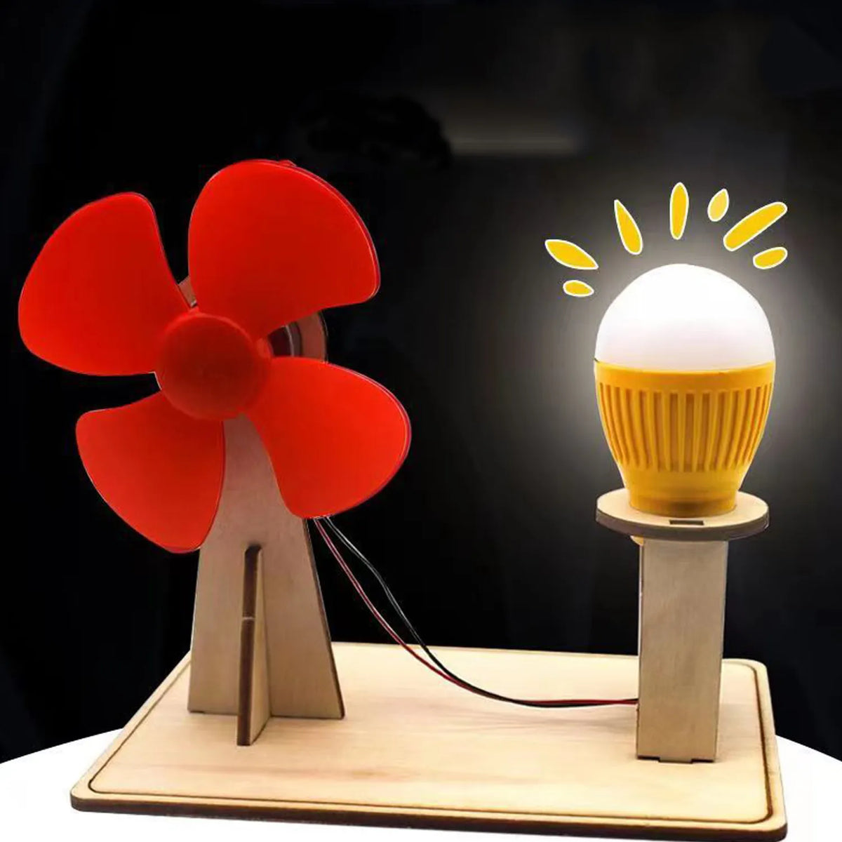 Whirlwind Wonder: Wooden Wind Generator Science Toy - The Little Big Store
