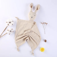 Snuggle in Softness: Baby Rabbit Muslin Blanket Duo! - The Little Big Store