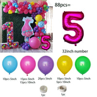 Troll-tastic Party Delight: Princess Balloon Decoration Set for Magical Birthdays! - The Little Big Store