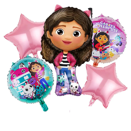 Celebrate with Gabby: Dollhouse Cat Birthday Balloon Set