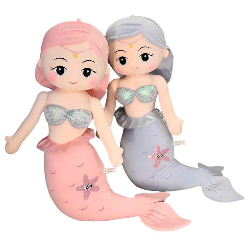 Swim into Sweet Dreams: Multi-Sized Kawaii Mermaid Plush Toys - The Little Big Store
