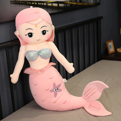 Swim into Sweet Dreams: Multi-Sized Kawaii Mermaid Plush Toys - The Little Big Store