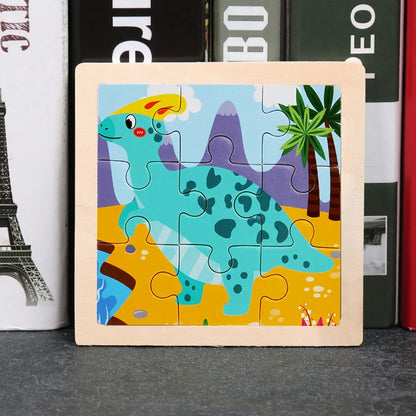 Critter Commute: Baby Animal Traffic Wooden Tangram Puzzle - The Little Big Store