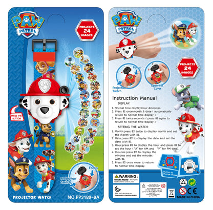 Cartoon Paw Patrol 3D Projection Watch: Chase, Rubble, Marshall, Skye Anime Digital Watches - Fun Children's Toy Wristband Watch - The Little Big Store