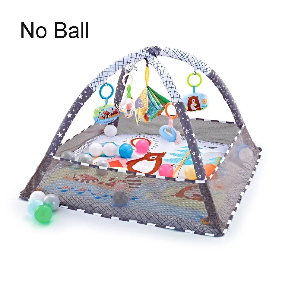 Multifunctional Baby Fitness Frame: Crawling Game Blanket with Educational Mat Fence