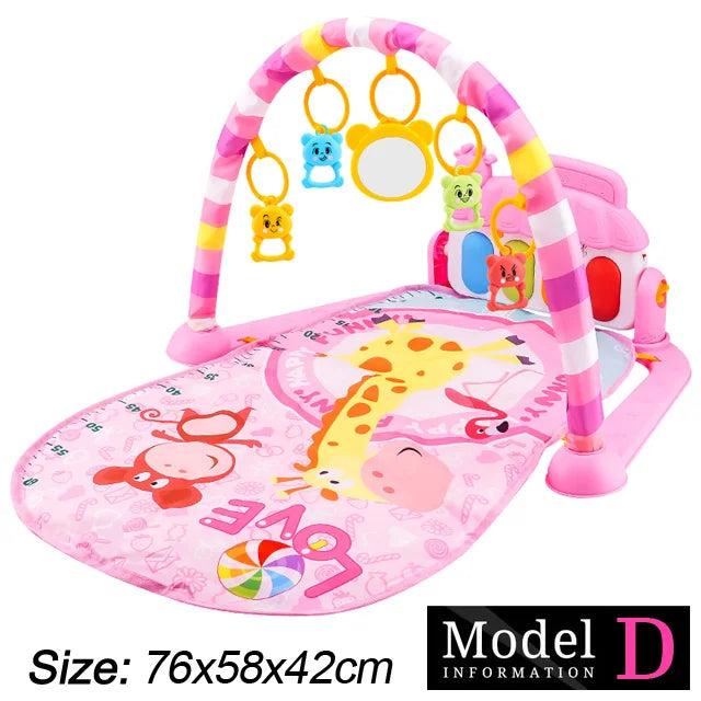 Baby Music Play Gym: Fitness Stand with Piano, Crawling Blanket, and Pedal Game Pad
