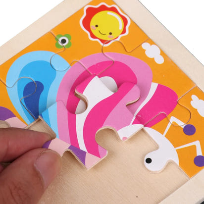 Critter Commute: Baby Animal Traffic Wooden Tangram Puzzle - The Little Big Store