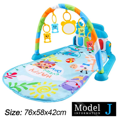 Baby Music Play Gym: Fitness Stand with Piano, Crawling Blanket, and Pedal Game Pad