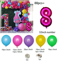 Troll-tastic Party Delight: Princess Balloon Decoration Set for Magical Birthdays! - The Little Big Store