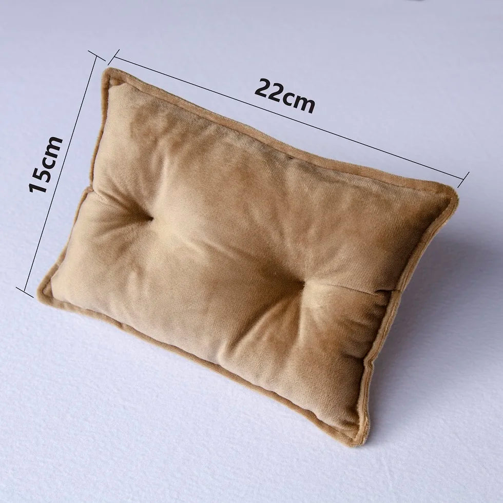 Velvet Dreams: Mini Baby Pillow Mat for Newborn Photography 🌟📸👶 - The Little Big Store