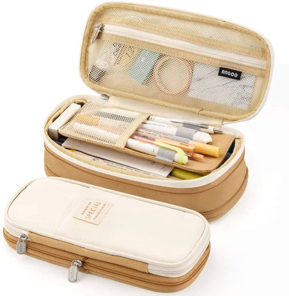 Ultimate Organizer: Large Capacity Pencil Case for Girls, Office, & School Supplies - The Little Big Store
