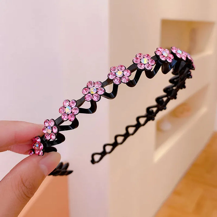 Radiant Waves: Non-slip Rhinestone Headbands for Women and Girls! - The Little Big Store